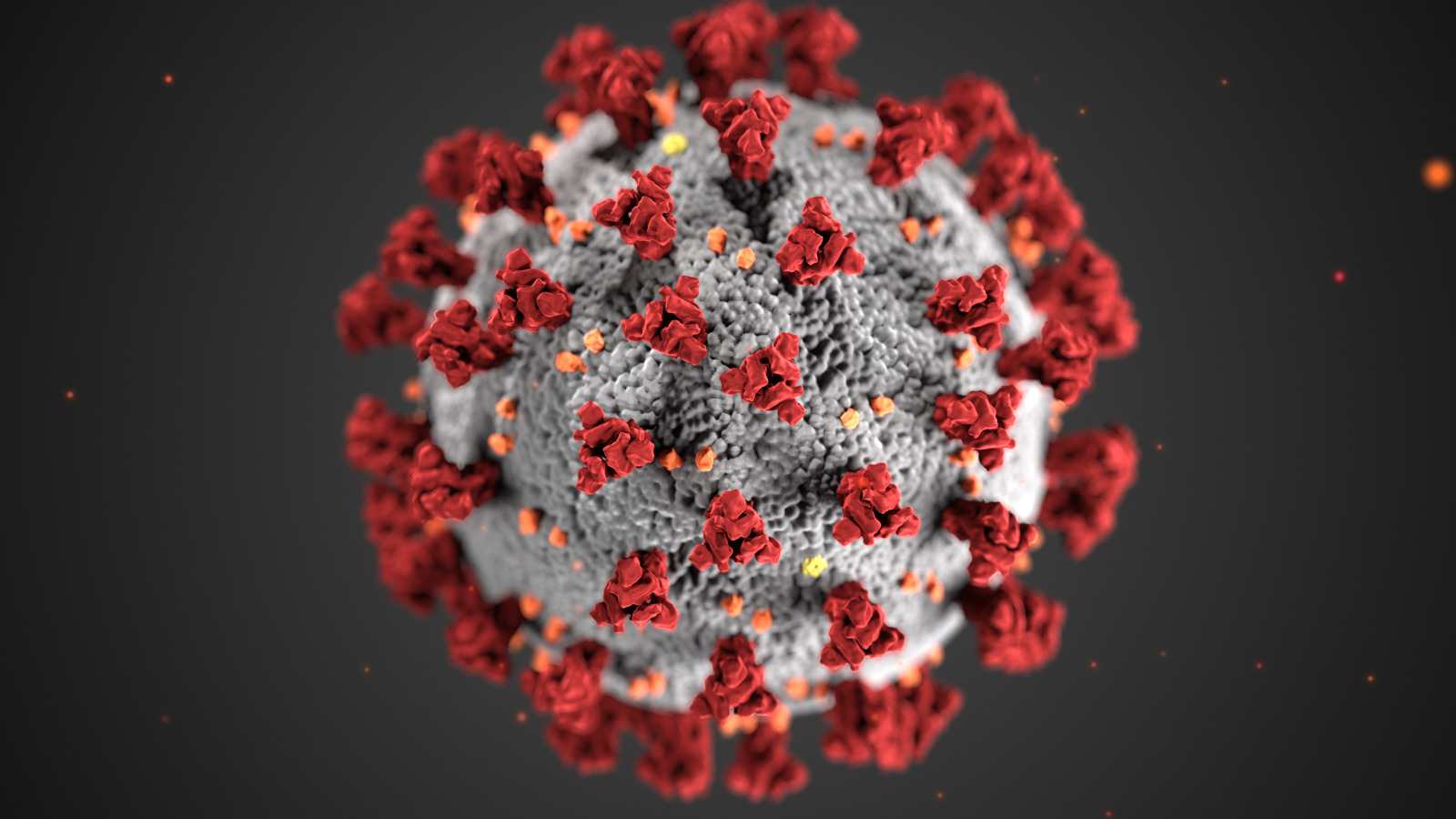 Artist depiction of Covid-19 virus